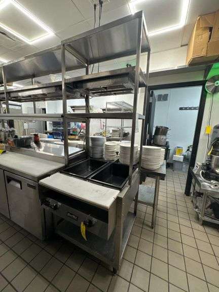 Vollrath ServeWell 38002 2-Well Steam Table with ServIt 24" Double Strip Warmer & Cutting Board