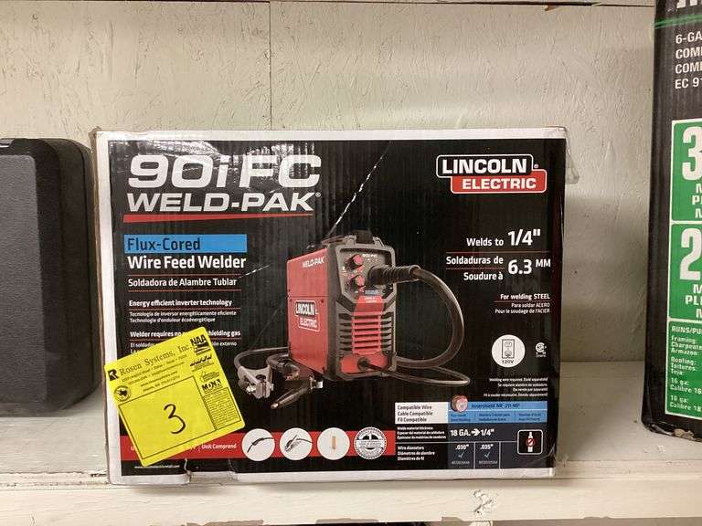 LINCOLN ELECTRIC FLUX CORDED WIRE FEED WELDER WELD PAK - 90IFC