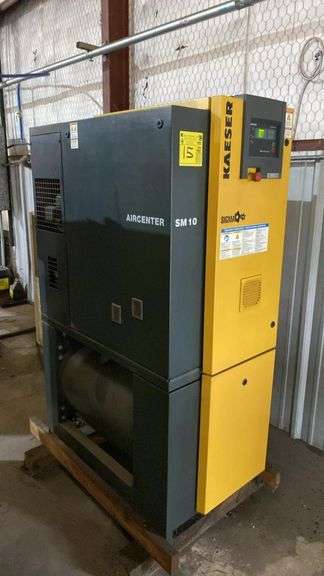 Kaeser Aircenter SM 10 Rotary Screw Air Compressor, 10 HP, 125 PSI, 42 CFM, 2010, Ser#1659