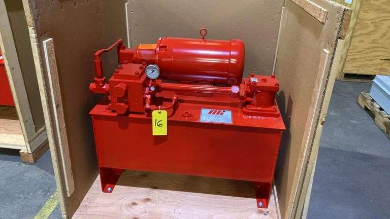 Motion Industries 10 HP Hydraulic Power Unit, 2000 PSI, 7.5 GPM, 30 Gal Tank, 230/460V, S/N 45018-4