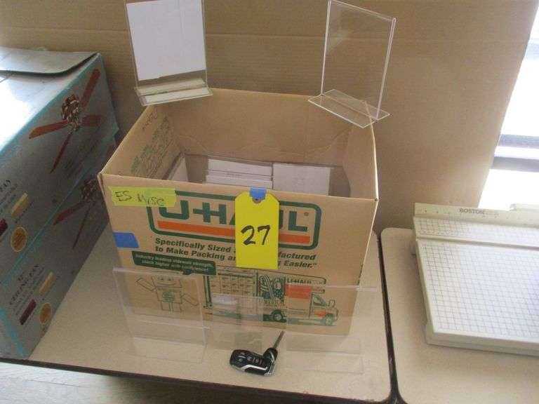 LOT (18) ASSORTED ACRYLIC SIGN HOLDERS