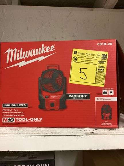 MILWAUKEE M18 PACKOUT FAN TOOL ONLY - 0818-20