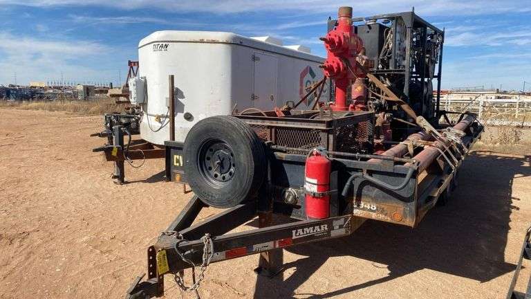 Lamar Trailer-Mounted Coiled Tubing Unit, Diesel Engine, GVWR 14,000 lbs **Sold with Bill of Sale Only - No title will be provided**