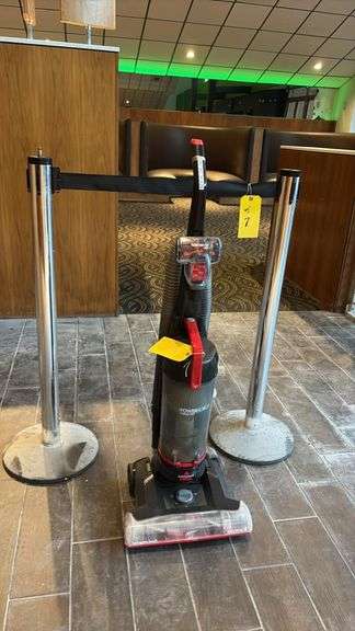 Bissell PowerForce Turbo Pet Upright Vacuum, 8A Motor, 25ft Cord, Bagless, (2) Croud Control Stanchions