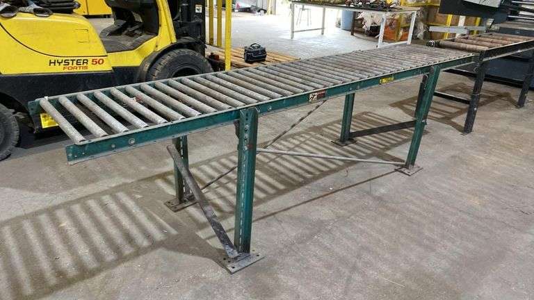 Lot (1) Gravity rolling conveyor 24”x 10’, and (1) conveyor 20” x5’