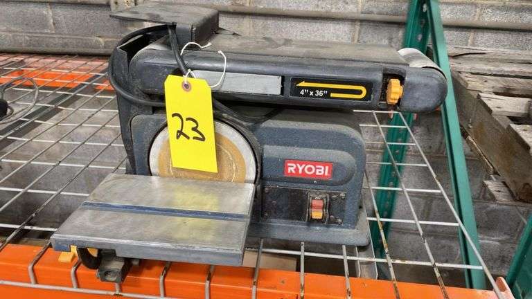 Ryobi BD4600 4"x36" Belt and 6" Disc Sander, 120V, 4.3A, 3600 RPM, Bench-top Combination Tool
