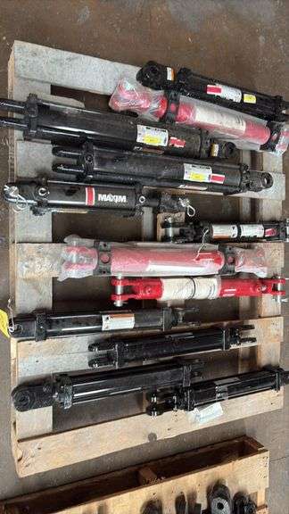 (12) Assorted Prince & Maxim 3" Bore 18" Stroke 3000 PSI Hydraulic Cylinders, Clevis Mount, USA Made
