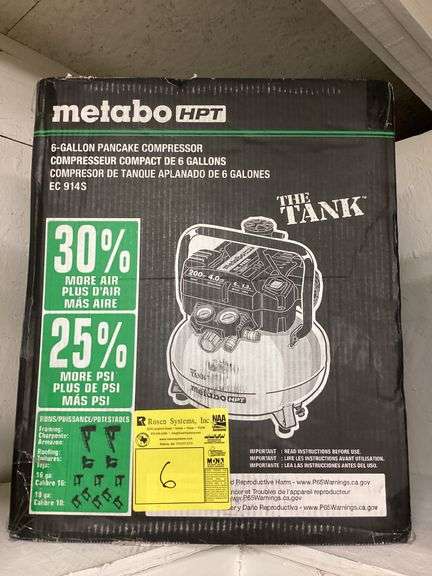 METABO HPT 6GAL PANCAKE COMPRESSOR - EC914S