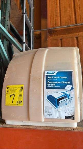 Camco RV Roof Vent Cover 14"x14" Polypropylene with Built-In Insect Screen Beige USA