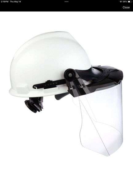 MSA HARD HAT WITH SAFETY VISOR - 10118695 (SOLD 2X THE MONEY)