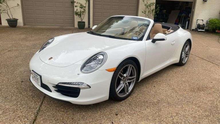 2012 Porsche 911 Carrera Cabriolet, White, PDK, 41K Miles, VIN WP0CA2A96CS140159, Texas