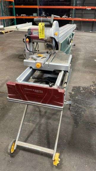Chicago Electric 2.5 HP 10" Tile/Brick Wet Saw w/ Folding Stand, 4000 RPM, 120V, 15A, Item 69275