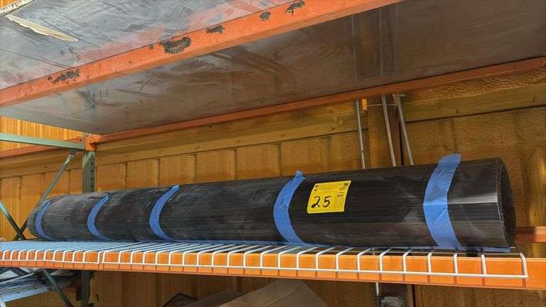 Black Corrugated Polypropylene Plastic Roll, approximately 77” wide, Water Resistant