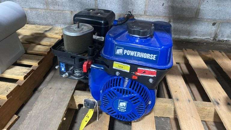 Powerhorse 212cc OHV Horizontal Engine, 6 HP, 3/4in. Shaft, Recoil Start