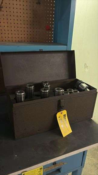 ER40 Collet Set with Holder and Metal Storage Case, 10 Pieces, Fits Milling/CNC Machines