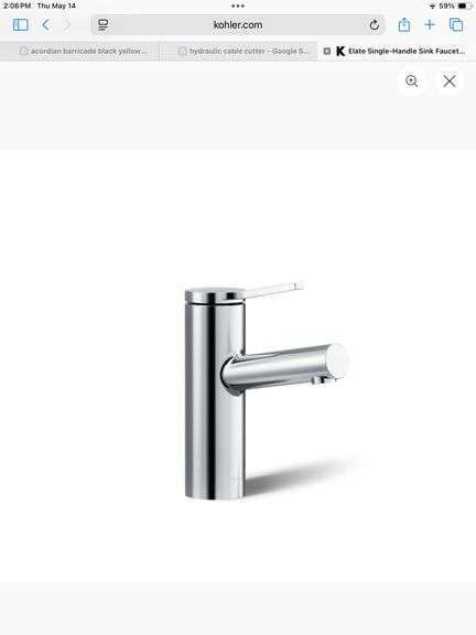 KOHLER SINGLE CONTROL FAUCET 1.2GPM - 35048-4-CP (SOLD 2X THE MONEY)