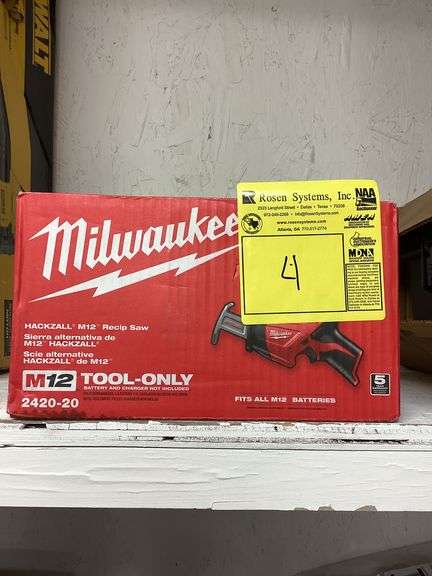 MILWAUKEE HACKZALL RECIP SAW M12 TOOL ONLY - 2420-20