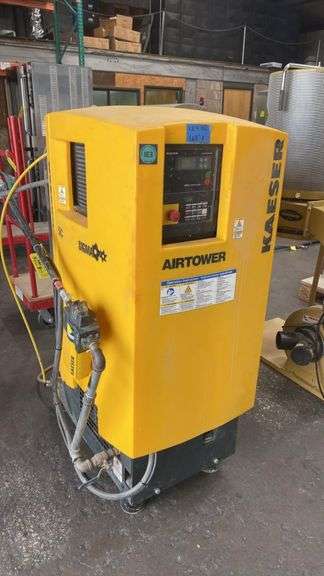 Kaeser AIRTOWER 5C Rotary Screw Air Compressor, 5 HP, 21 CFM, 80 Gal Tank, 2017, Dryer