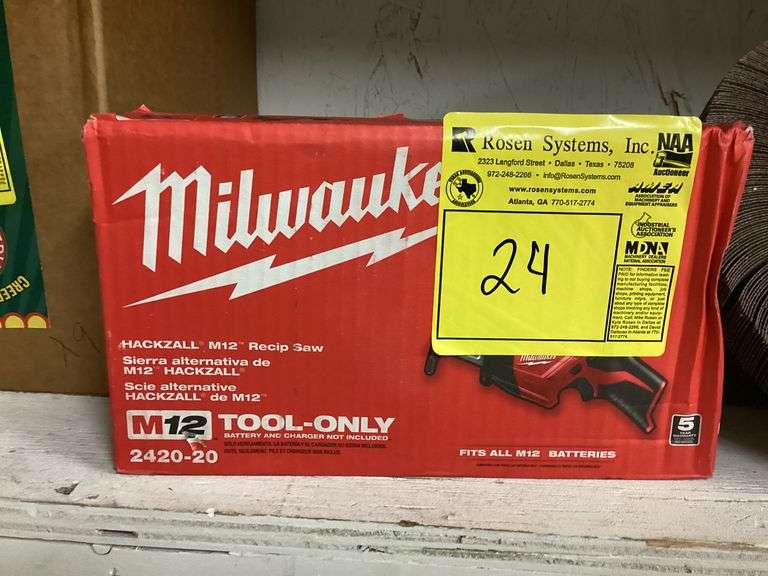 MILWAUKEE HACKZALL RECIP SAW M12 TOOL ONLY - 2420-20