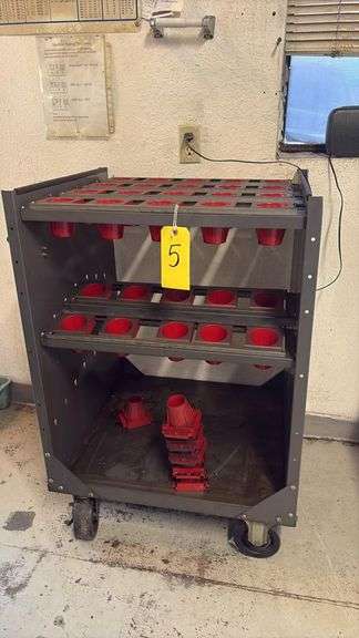 Kennedy Model 72001 Tool Cart, 3 Shelves, Steel Construction.