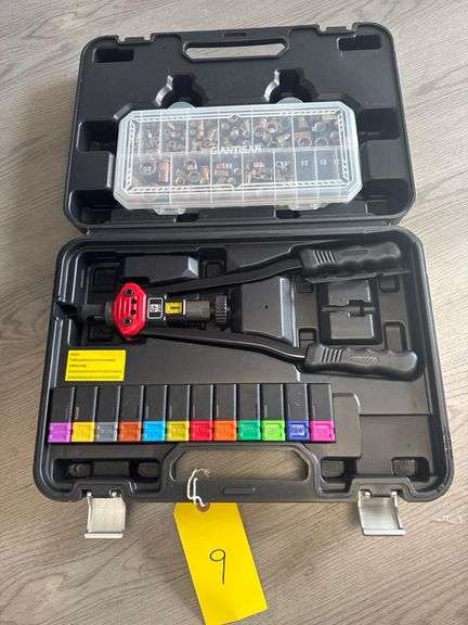 GIANTISAN GT607 Hand Rivet Nut Tool Kit, 14 Mandrels, Metric/SAE Thread Sizes, Carrying Case
