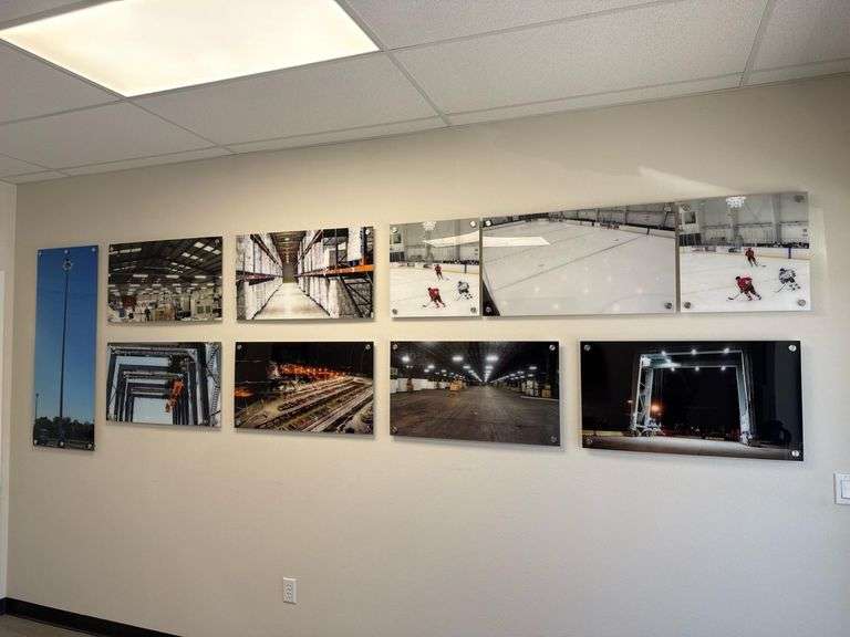 Industrial and Sporting Acrylic Face-Mounted Photography Prints with Standoff Mounting