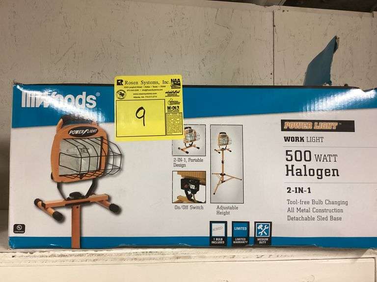 WOODS POWER WORK LIGHT 500 WATT HALOGEN (L10)