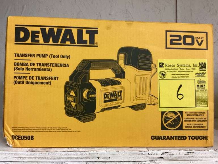 DEWALT 20V TRANSFER PUMP TOOL ONLY (DCE050B)