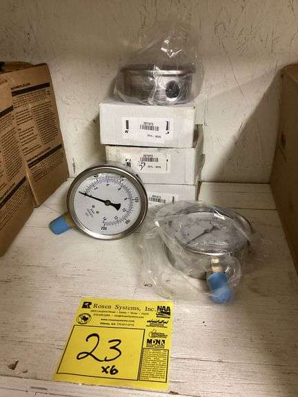 PIC GAUGES PRESSURE GAUGE 0-100PSI 4”DIAL 1/2”NPT (201L-402G) (SOLD 6X THE MONEY)