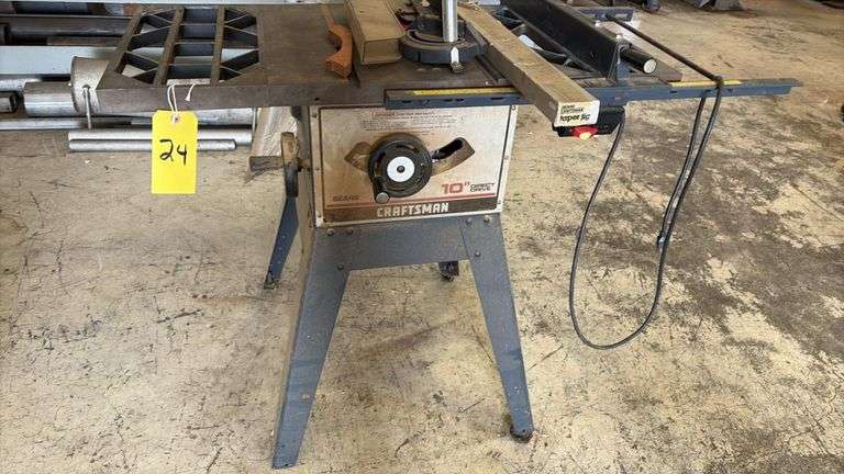 Craftsman 10" Direct Drive Table Saw Model 113.226680, Cast Iron Top, Fence, Miter Gauge
