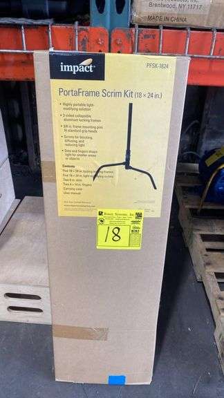 Impact PortaFrame Scrim Kit PFSK-1824, 18x24", 5 Frames, 5 Scrims, Carrying Case