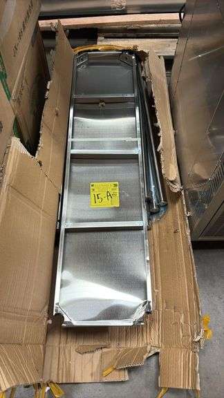 48"x12" Stainless Steel Commercial Shelving Unit, 5 Shelves with Legs, Damaged Corners