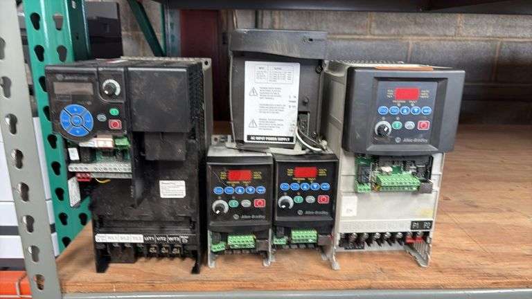 Assorted Allen-Bradley Power Flex drives as shown