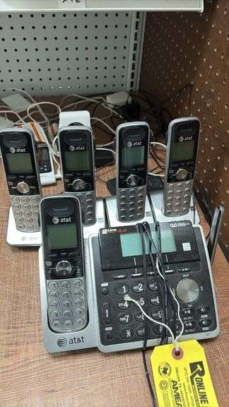 AT&T TL88102 2-Line Cordless Phone System with 5 Handsets, Digital Answering, DECT 6.0