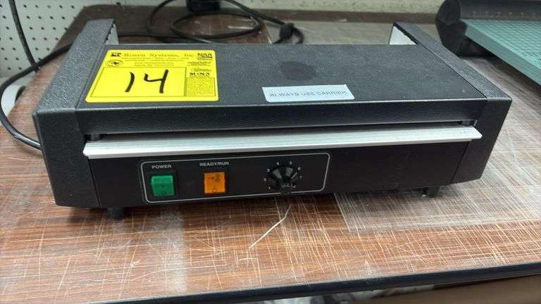 Protex Systems Model 8020 Laminator, 12.5" Width, Adjustable Temp, 110-120V, Serial 7-273047
