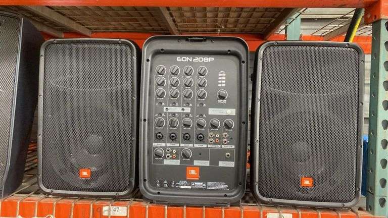 JBL EON208P Portable PA System, 300W, 8-Channel Mixer, Bluetooth, Serial EV0096-AL14424