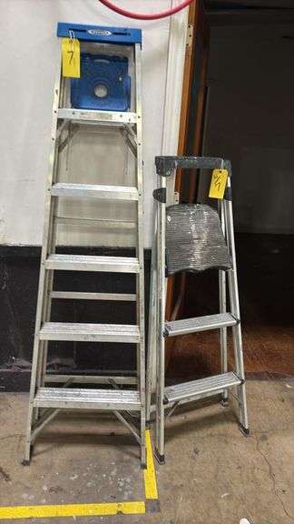 (1) 6’ Werner ladder, (1) 3ft step stool as shown