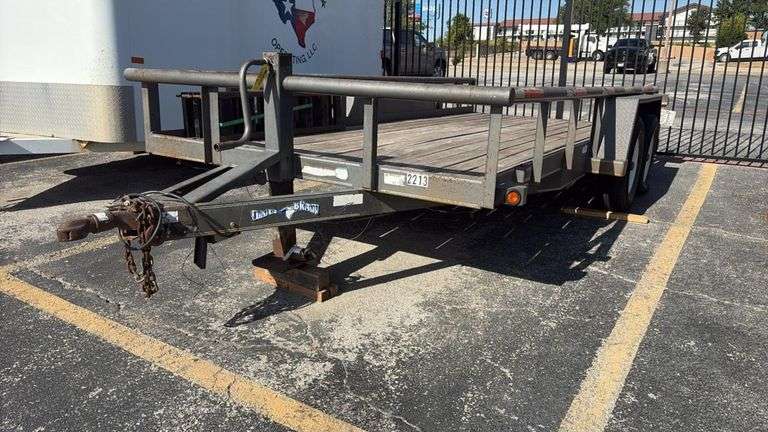 Texas Bragg Tandem Axle 16ft Flatbed Utility Trailer, 12,000 lbs GVWR, Ramps Included
