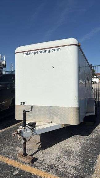 WW Trailer 7,000 lb GVWR 14 ft Enclosed Cargo Trailer, Dual Axle, Wood Floor, VIN 11WEC1424EW311421