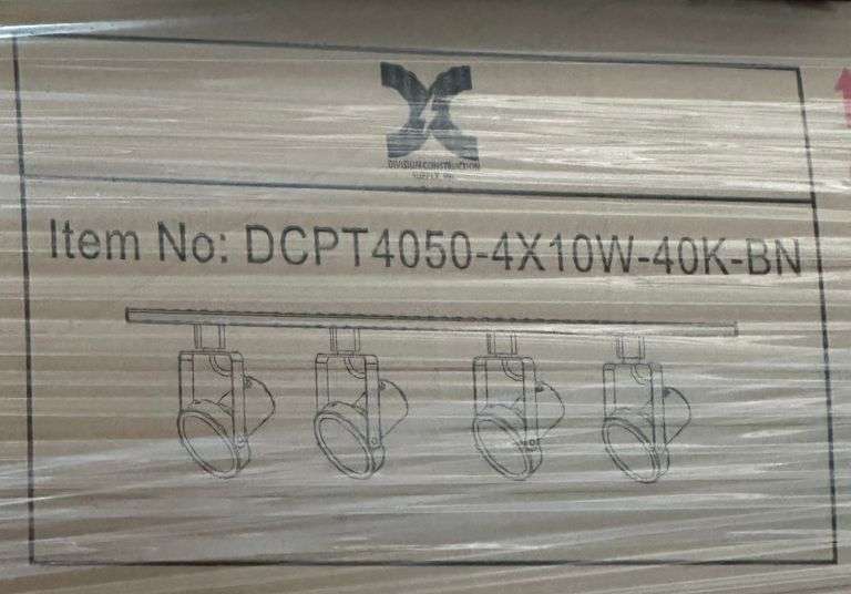 4-LIGHT TRACK WITH BN E26 #DCPT4050-4X10W-40K-BN (sold 48x the money)