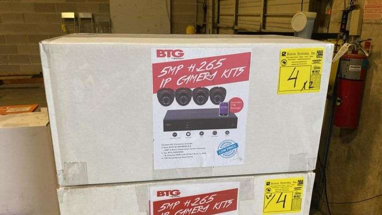 BTG by Bolide 5MP H.265 8-Channel IP Camera Kit, 4 Turret Cameras 1TB NVR POE