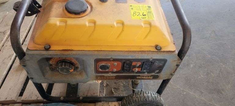 AAssorted Lot - Containing Generac RS500 Generator (condition unknown), and Caterpillar Cylinder Head