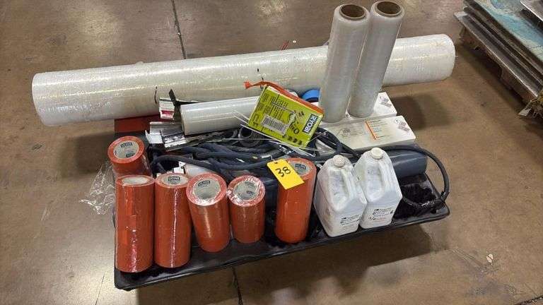 Screen Printing Supply Lot: M&R I-CLEAN, KIWO Wax Boxes, ULINE Tape, Film Rolls & Accessories