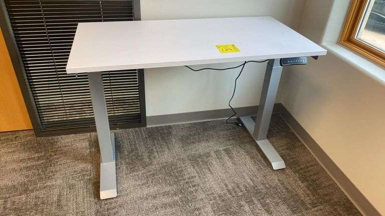 Electric Height Adjustable Stand-Up Desk, Model EC2SZSP1D2-1-500/670, 48"x24", 180 lb Capacity