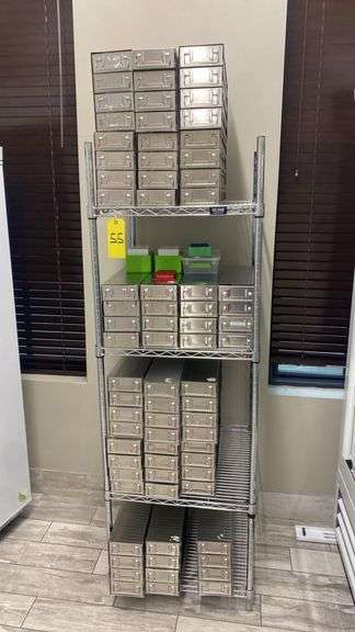 Uline Metro Rack 24”x 24”x 6’ Tall, With Medical Label Holders, Etc
