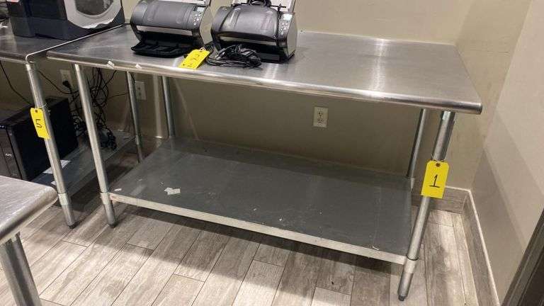 30”x 60” Uline Stainless Steel Table