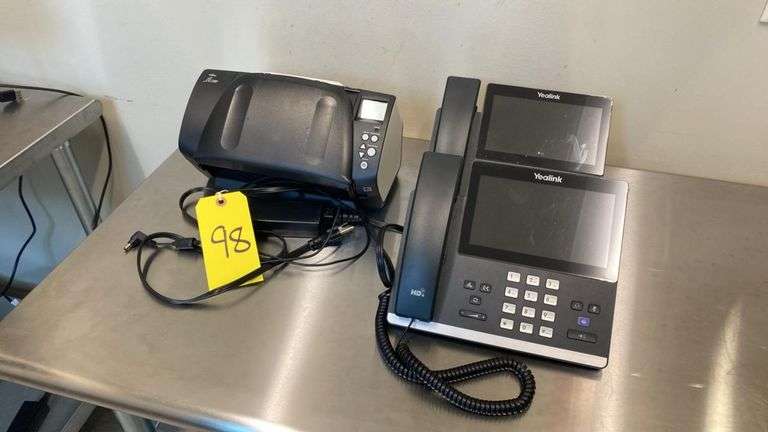 Fujitsu fi-7160 Document Scanner 2022, (2) Yealink MP56 7" IP Phones