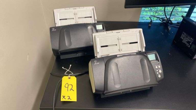 Fujitsu fi-7160 High-Speed Color Duplex Document Scanner, 2021, 600 dpi, 80-sheet ADF, serial number A33AL74214.