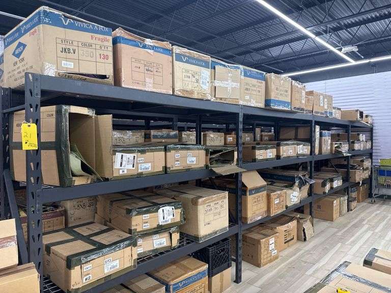 (12) Sections Whalen Industrial Metal Shelving Units (EMPTY), 77"x24"x72", 3 Shelves, 2,000 lb/Shelf, 8,000 lb Total Capacity