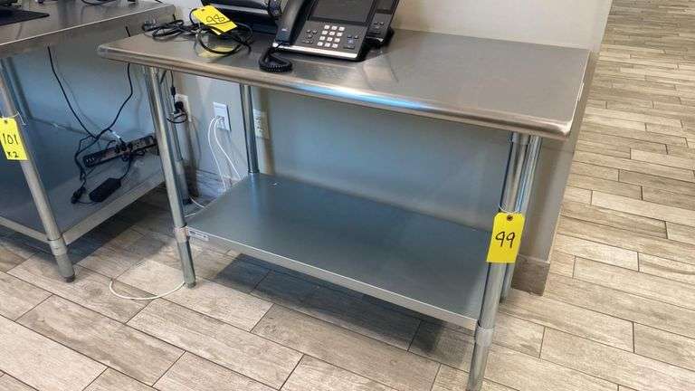 ULINE H-6910 Stainless Steel Work Table, 48" x 24" 600 lb Capacity